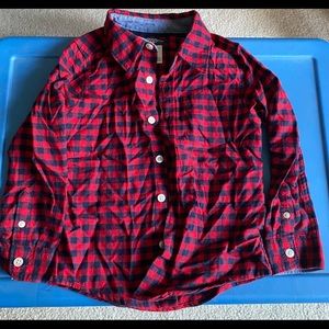 Oshkosh plaid button up shirt